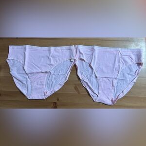 Victoria’s Secret Stretch Cotton High-Leg Brief Panty set of 2 in light pink